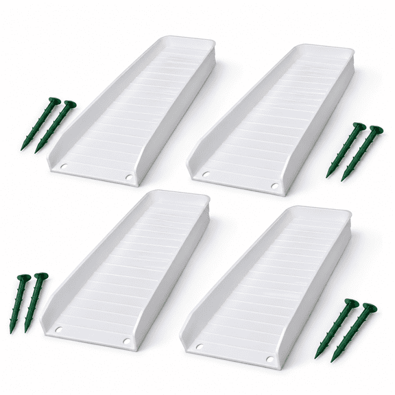 4-pack Rain Gutter Downspout Splash Block (white)
