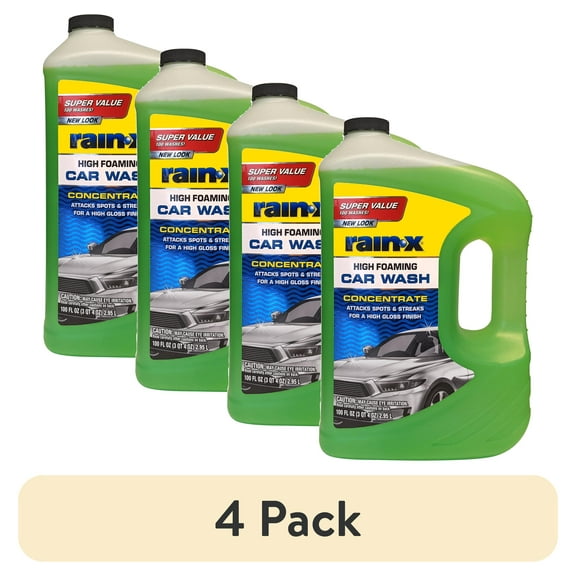 (4 pack) Rain-x Foaming Car Wash Concentrate 100oz - 62091