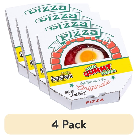 (4 pack) Raindrops Mini Gummy Pizza