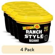 (4 pack) Ranch Style Pinto Beans Microwavable Cups, 7.25 oz.