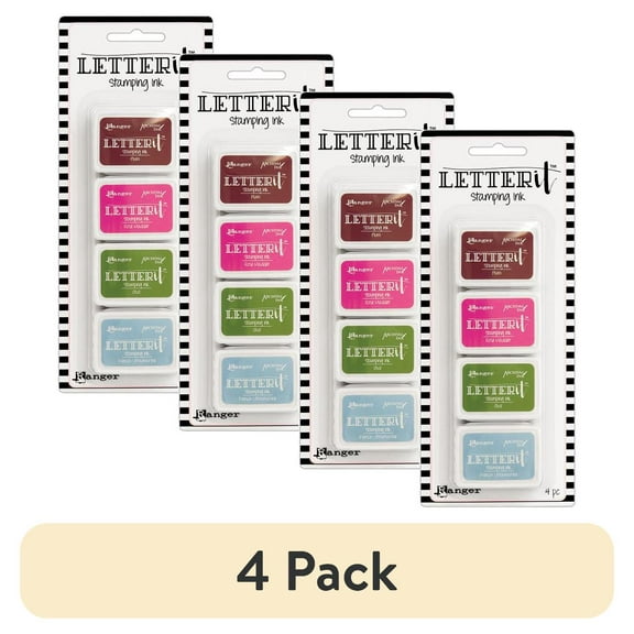 (4 pack) Ranger Letter It Stamping Ink Pad Set 2
