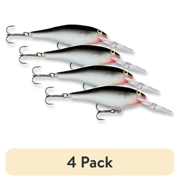 (4 pack) Rapala Shad Rap 07 Silver
