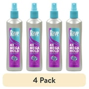 (4 pack) Rave 4X Mega Hold Non-Aerosol Hair Spray, All-Weather Protection with Vitamin-Rich Formula, 11 oz