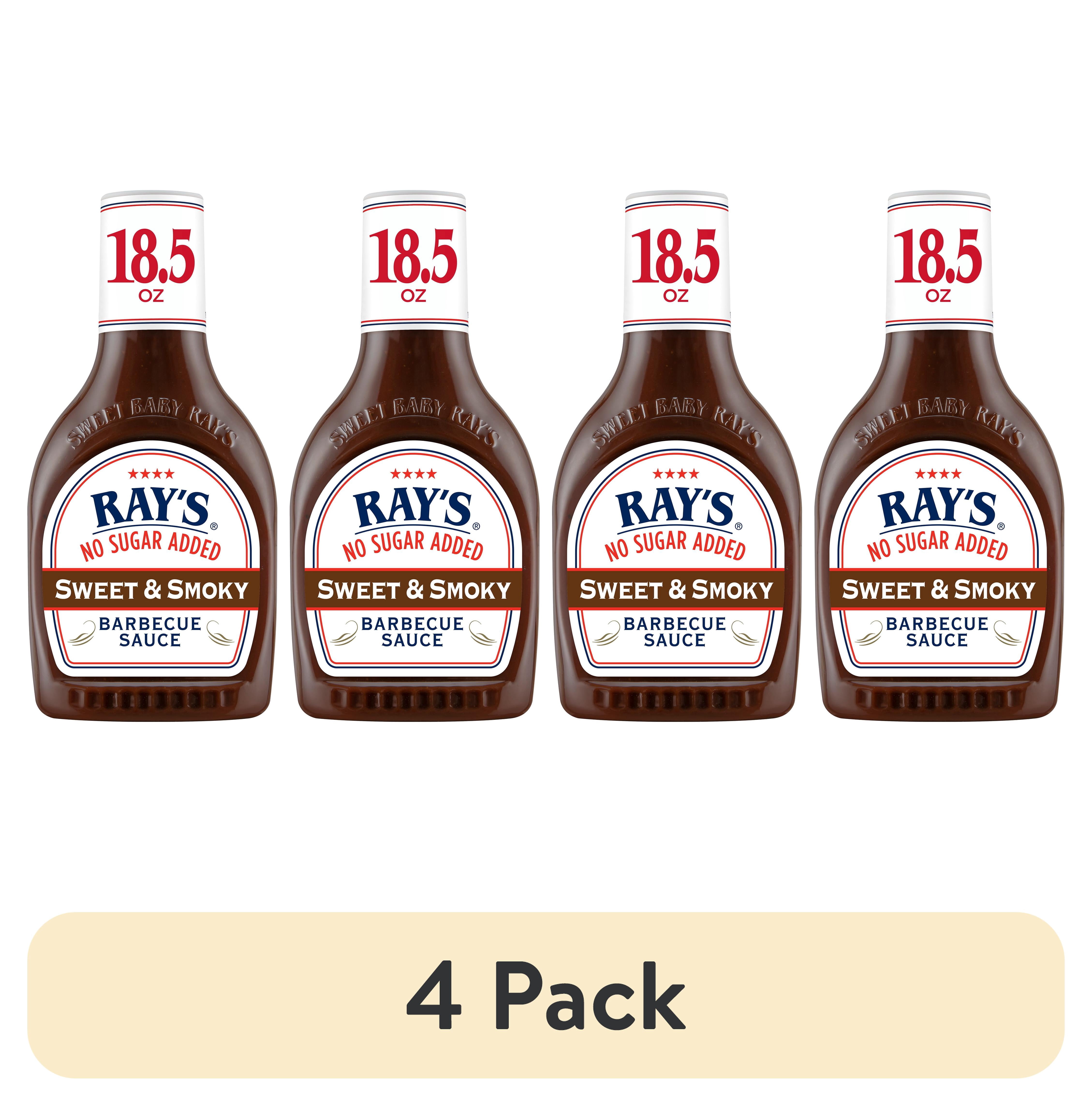 (4 pack) Ray's® No Sugar Added Sweet & Smoky Barbecue Sauce 18.5 oz