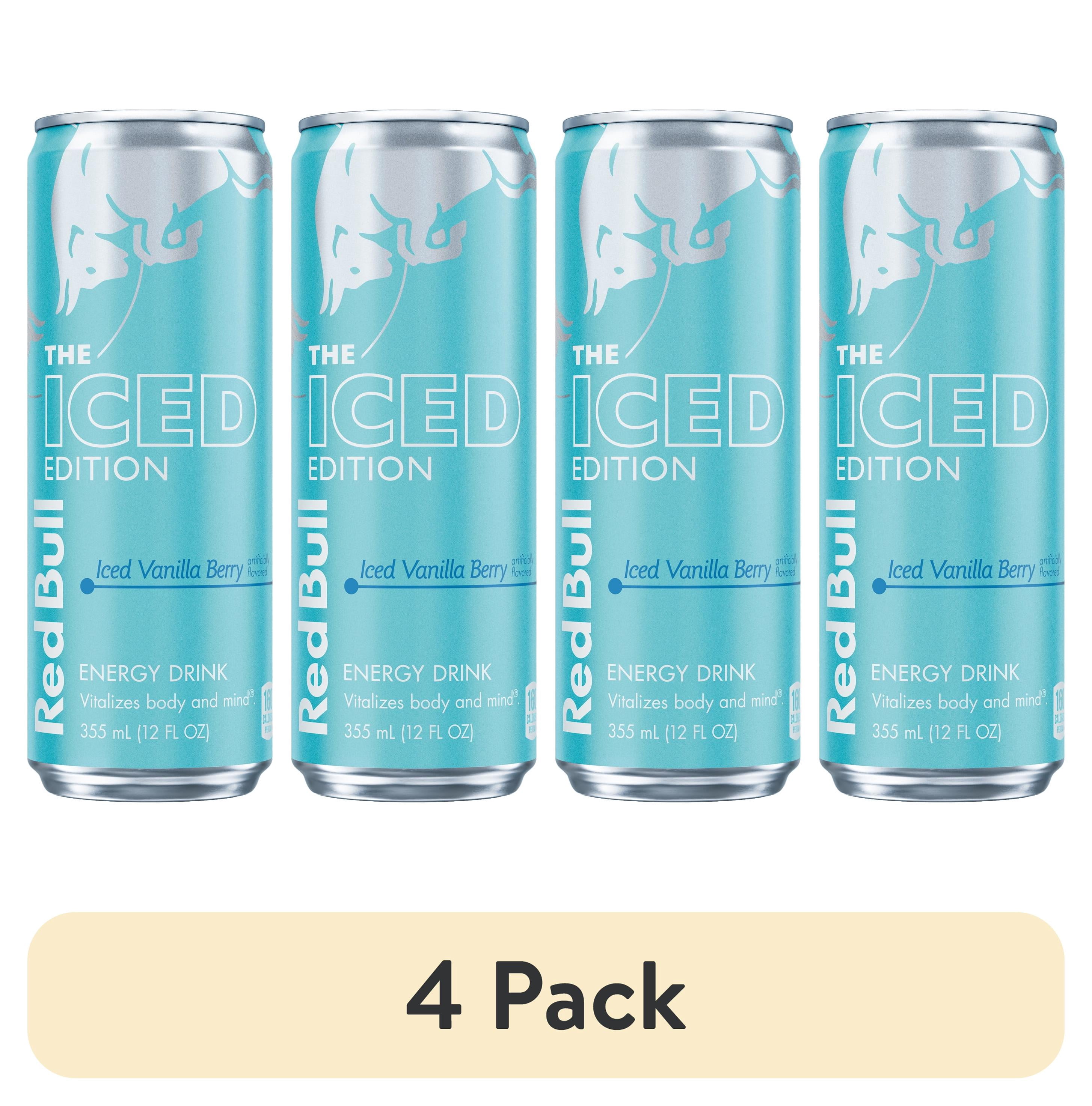 (4 pack) Red Bull Iced Edition Energy Drink,  Iced Vanilla Berry,  12 fl. oz. can,  114mg Caffeine