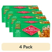 (4 pack) Red Diamond Pekoe and Orange Pekoe Decaf Tea Bags, Iced Tea Bags, Family Size, 24 Ct