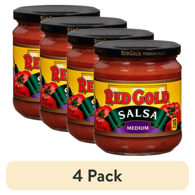 (4 pack) Red Gold Medium Salsa, 15.5oz