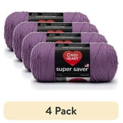 (4 pack) Red Heart® Super Saver™ #4 Worsted Acrylic Yarn, Mediumpurple 7oz/198g 364yd
