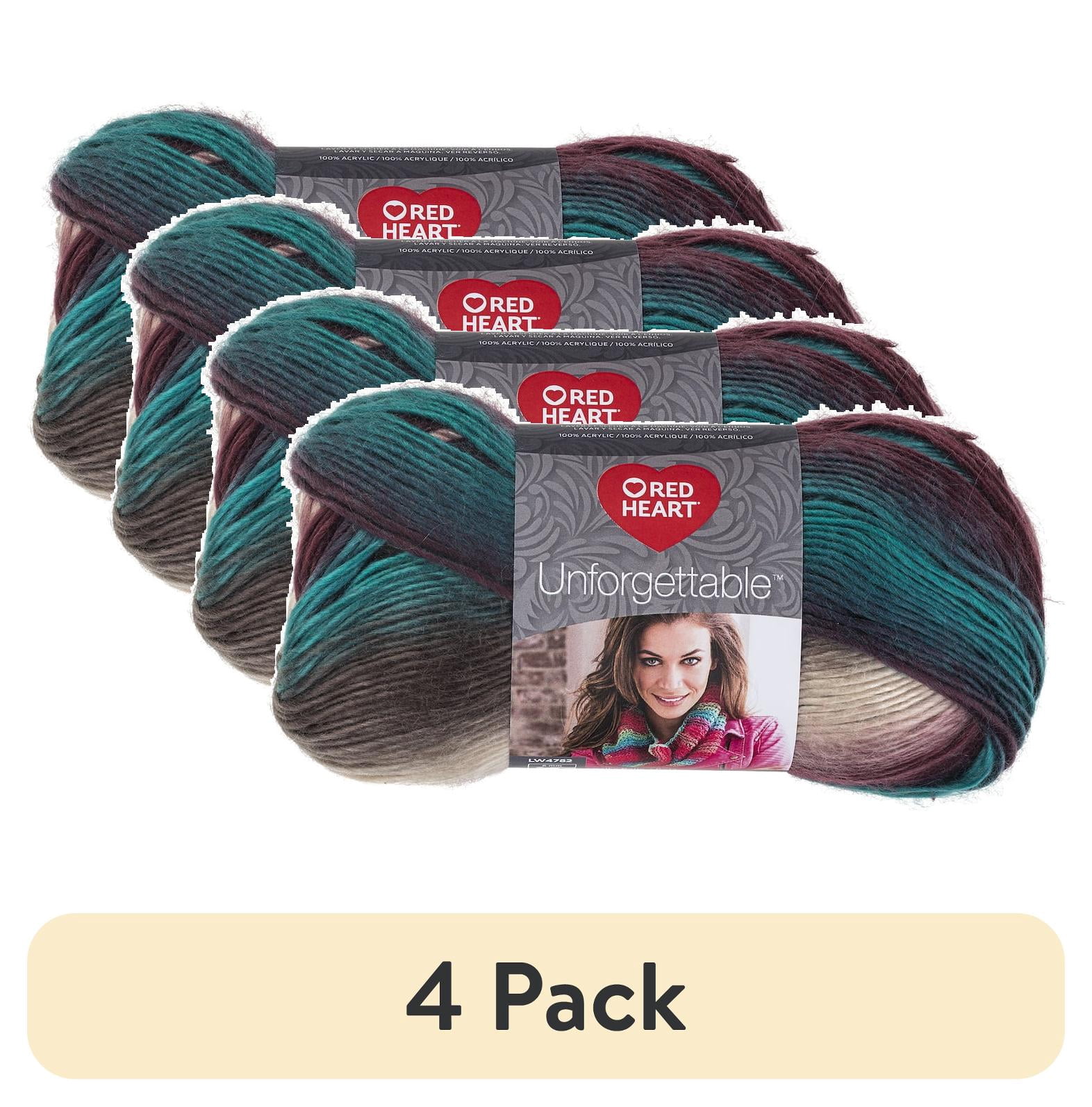 Red Heart Unforgettable Yarn, Tealberry, 3.5oz(100g), Medium