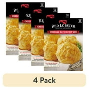 (4 pack) Red Lobster Cheddar Bay Biscuit Mix, Garlic Herb Seasoning Included, Cheddar Biscuit Mix, 11.36 Oz Box