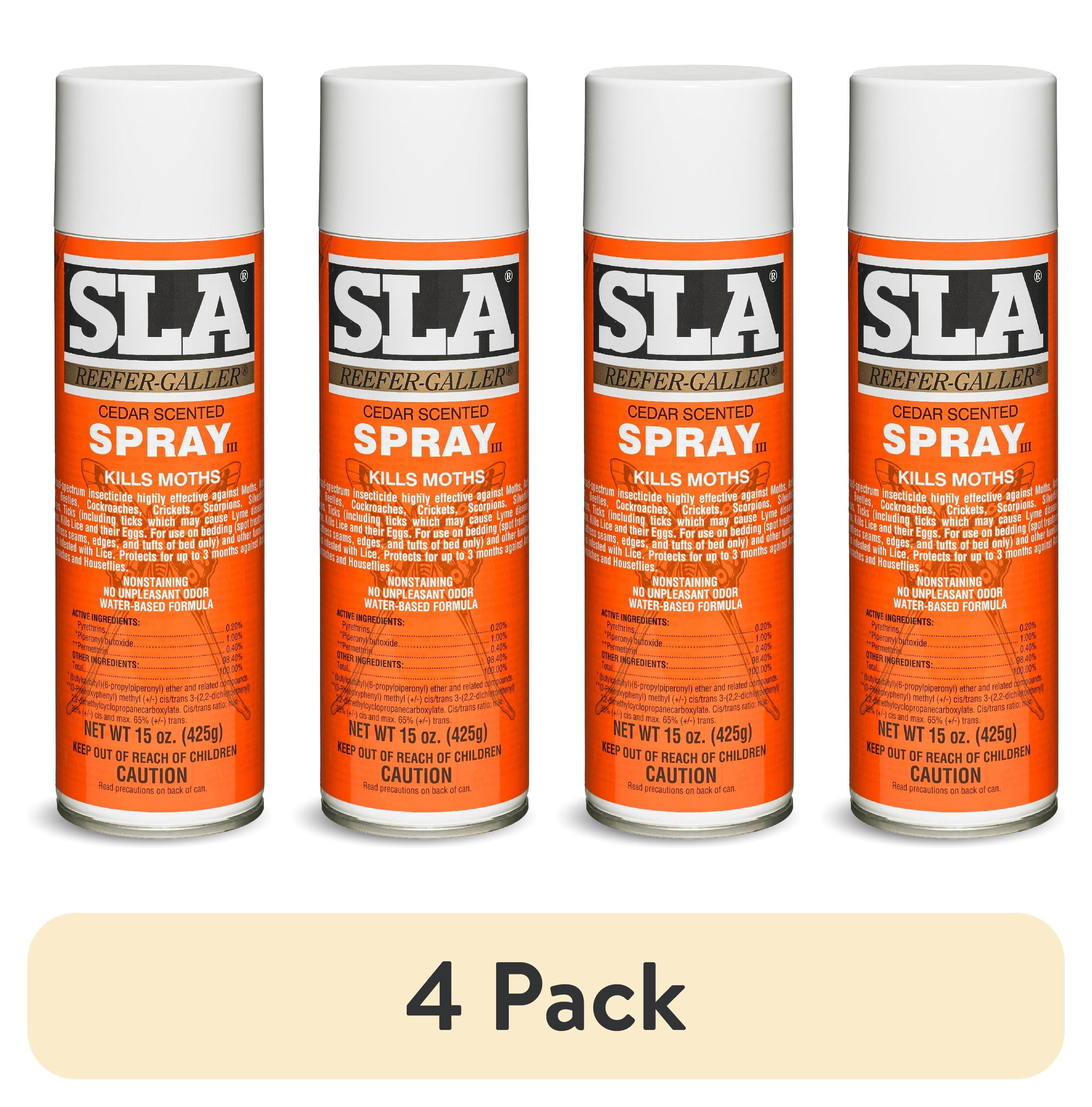 (4 pack) Reefer-Galler SLA Cedar Scented Spray, Moth Repellent Spray, 15 oz
