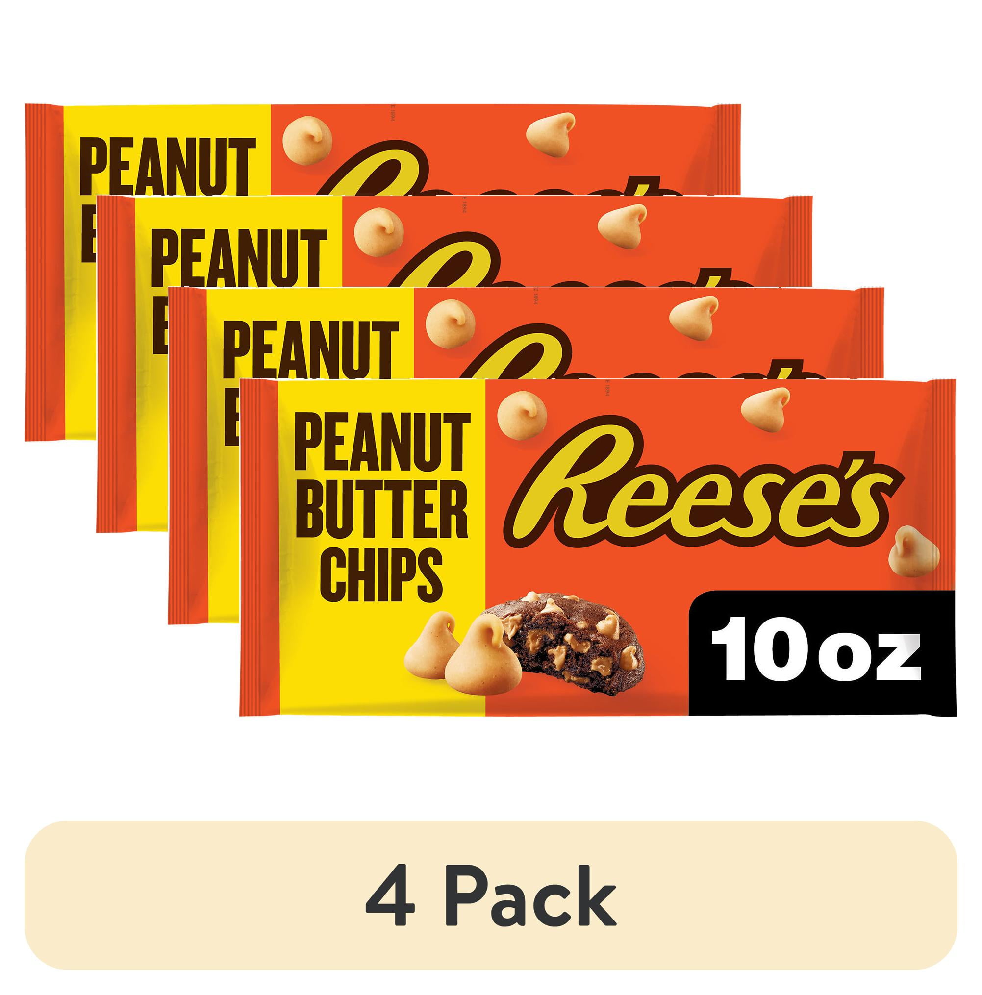 (4 pack) Reese's Peanut Butter Baking Chips, Bag 10 oz