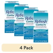 4 pack Refresh Contacts, Contact Lens Comfort Drops, 0.4 Fl Oz 12mL Sterile