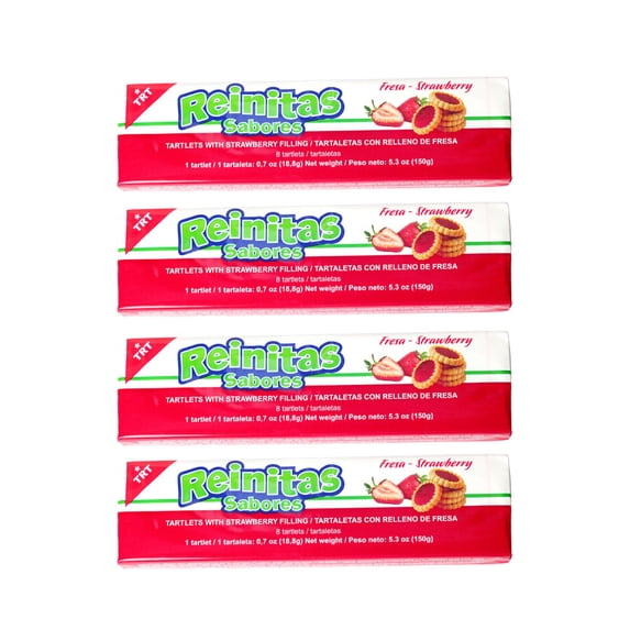 (4 pack) Reinitas Strawberry Tartlets, 5.3 oz