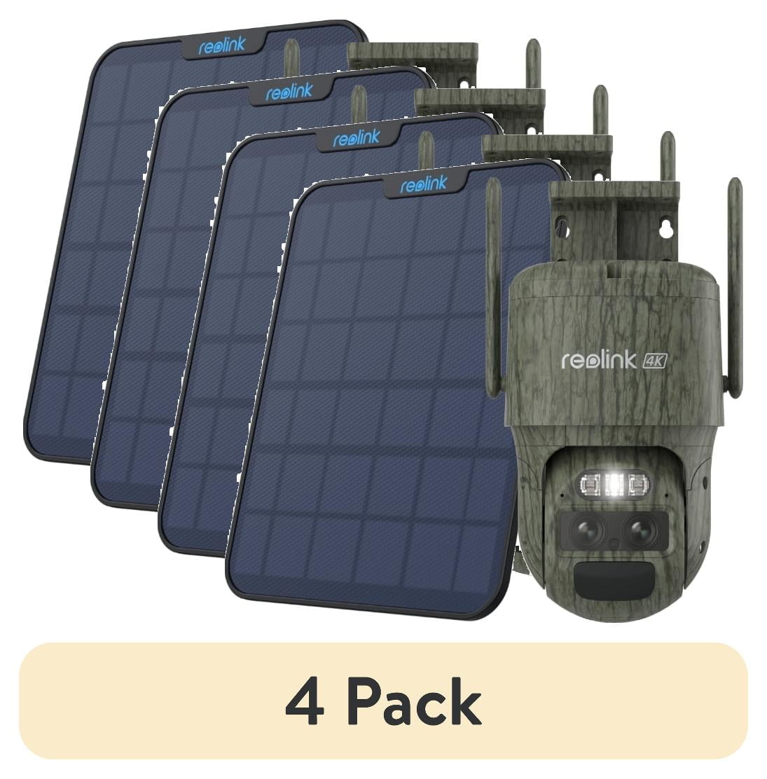 (4 pack) Reolink TrackMix LTE-C 4K Dual-Lens 4G Solar Trail Camera, PTZ Auto Tracking, AI Detection, 6X Hybrid Zoom, IP65