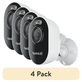 (4 pack) Reolink Lumus Pro 4K 8MP Plug-in Wi-Fi Security Camera, Color Night Vision, Smart Detection, F1.6 Super Aperture