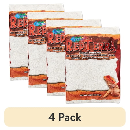 (4 pack) RepTerra White Reptile Sand 5 lb Bag
