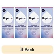 4 pack Replens Silky Smooth Personal Lubricant, Fragrance-Free Silicone Vaginal Lube, 2.7 oz