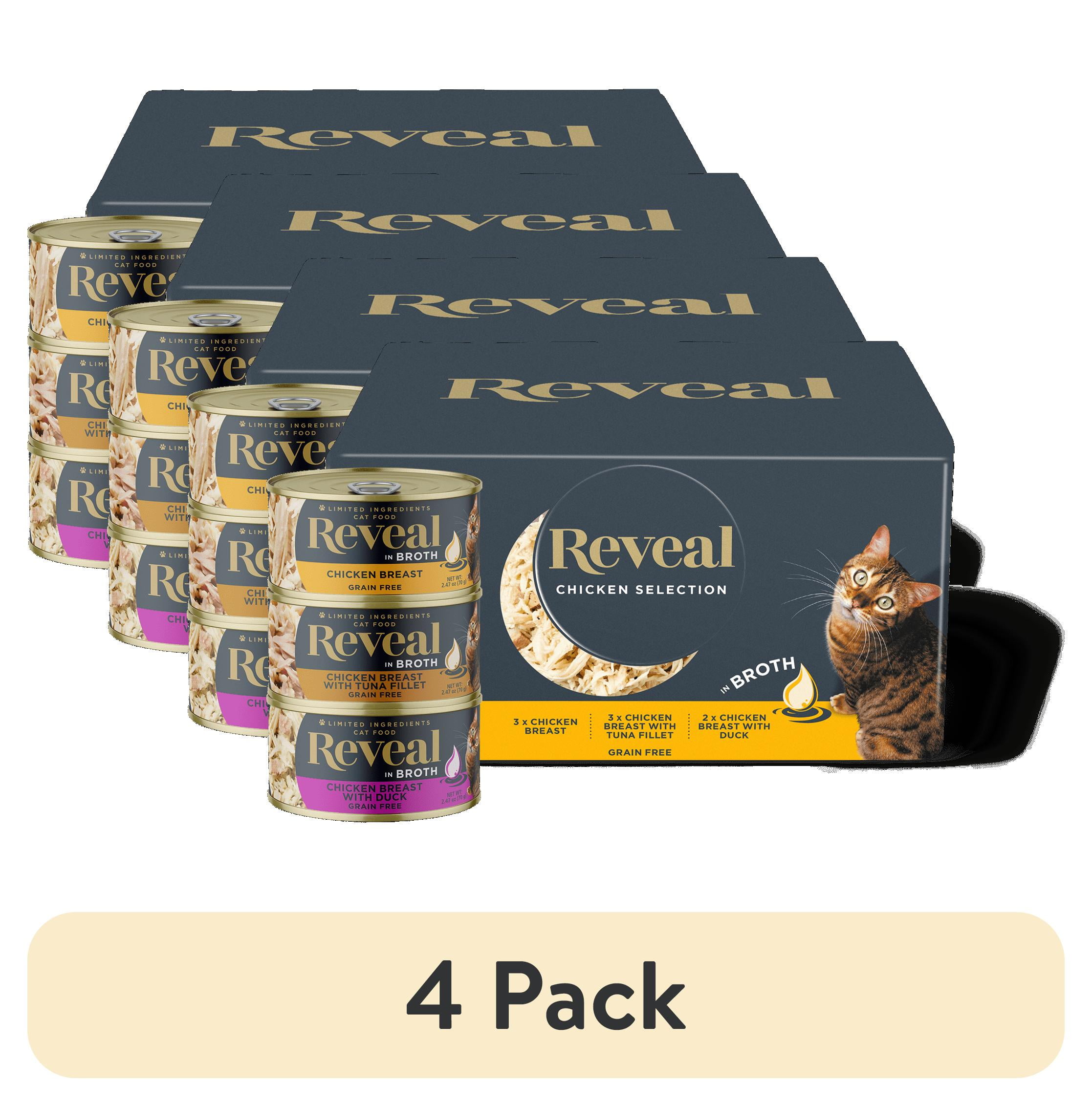 (4 pack) Reveal Natural Wet Cat Food, Chicken in Broth Variety Pack, 8 x 2.47oz