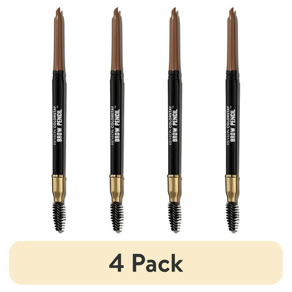 (4 pack) Revlon ColorStay Waterproof Eyebrow Pencil, Mechanical & Long Lasting, 210 Soft Brown, 0.021 oz