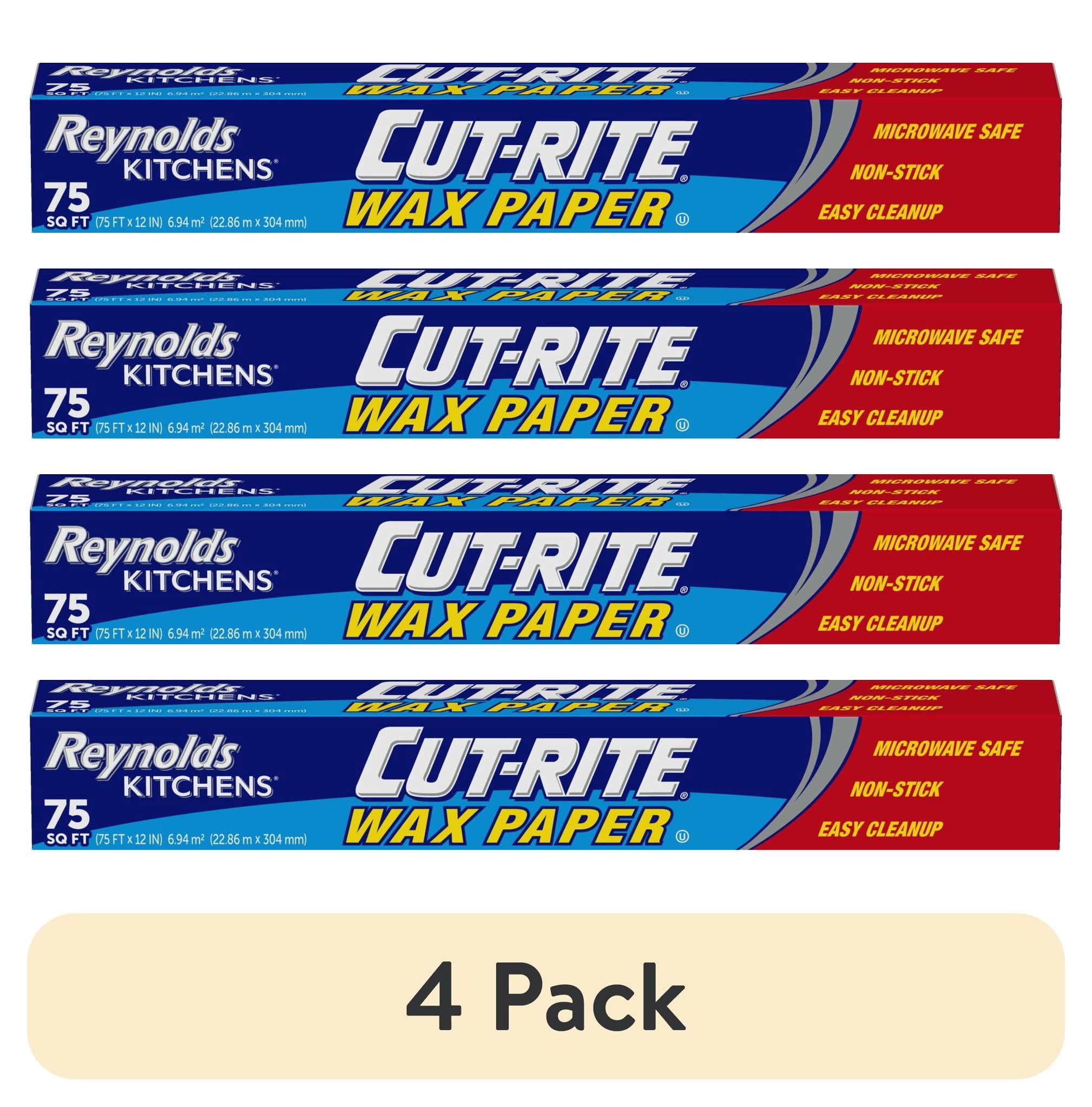 (4 pack) Reynolds Cut-Rite Wax Paper, 75 Square Feet