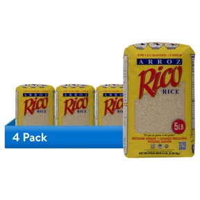 (4 pack) Rico Rice. Medium Grain, 5 pounds Bag