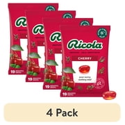 (4 pack) Ricola Cherry Herbal Throat Drops, Value Pack, 19 Count