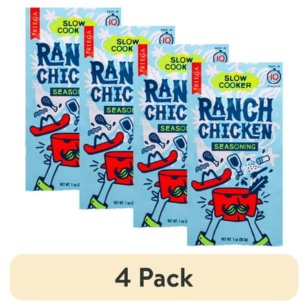 (4 pack) Riega Ranch Chicken Gluten-Free Slow Cooker Seasoning Mix, 1 Oz &ndash; Perfect for Easy Meals