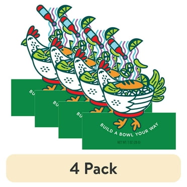 (4 pack) Riega Hatch Green Chili Bowl Seasoning Mix, Build Your Bowl Your Way, Prep in 10 Minutes, 1 oz