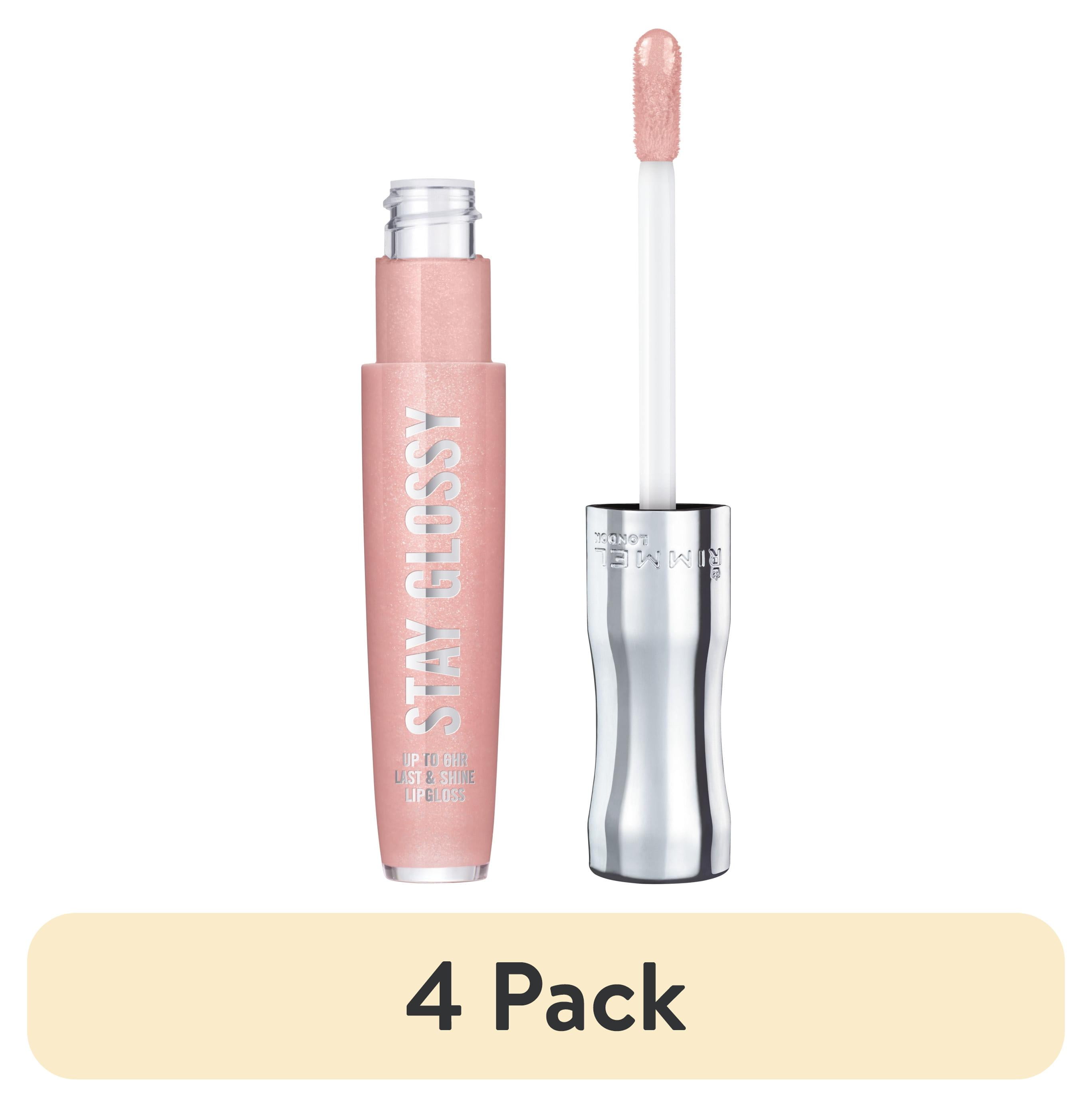 (4 pack) Rimmel Stay Glossy Lip Gloss, Dorchester Rose, 0.18 oz