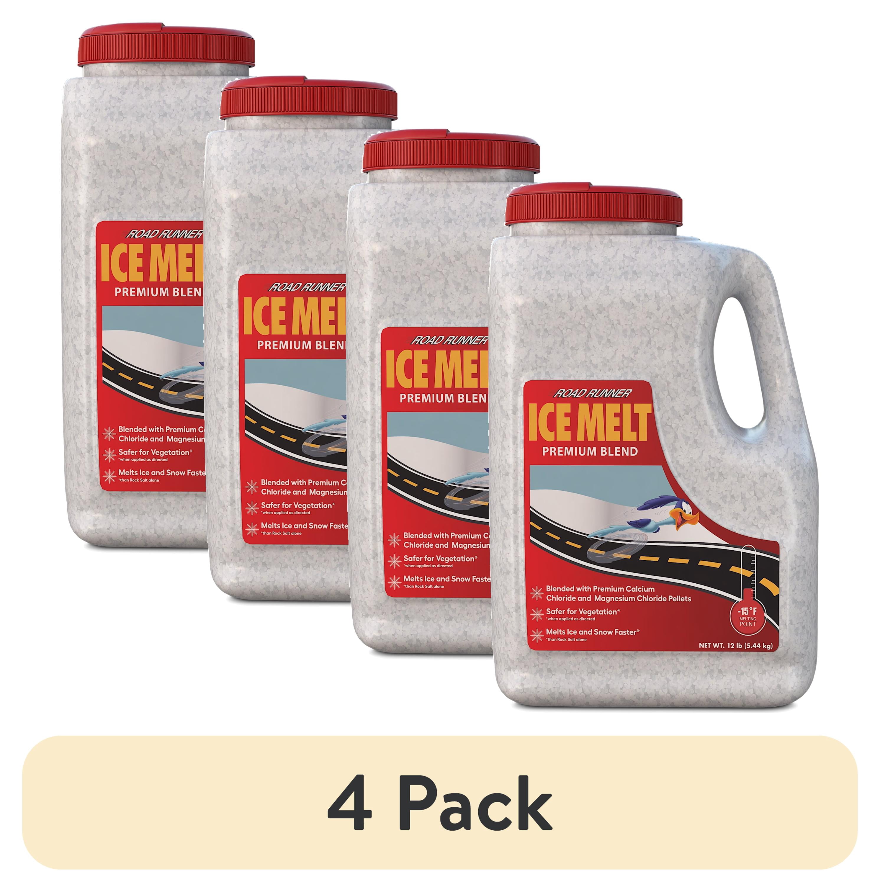(4 pack) Road Runner Premium Blend Ice Melt,12lb Jug
