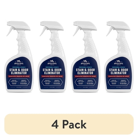 (4 pack) Rocco & Roxie Supply Co. Pet Stain Odor Remover Cleaner Spray, 32 Fluid Ounce