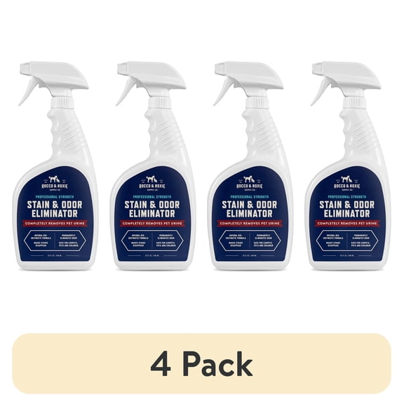 (4 pack) Rocco & Roxie Supply Co. Pet Stain Odor Remover Cleaner Spray, 32 Fluid Ounce