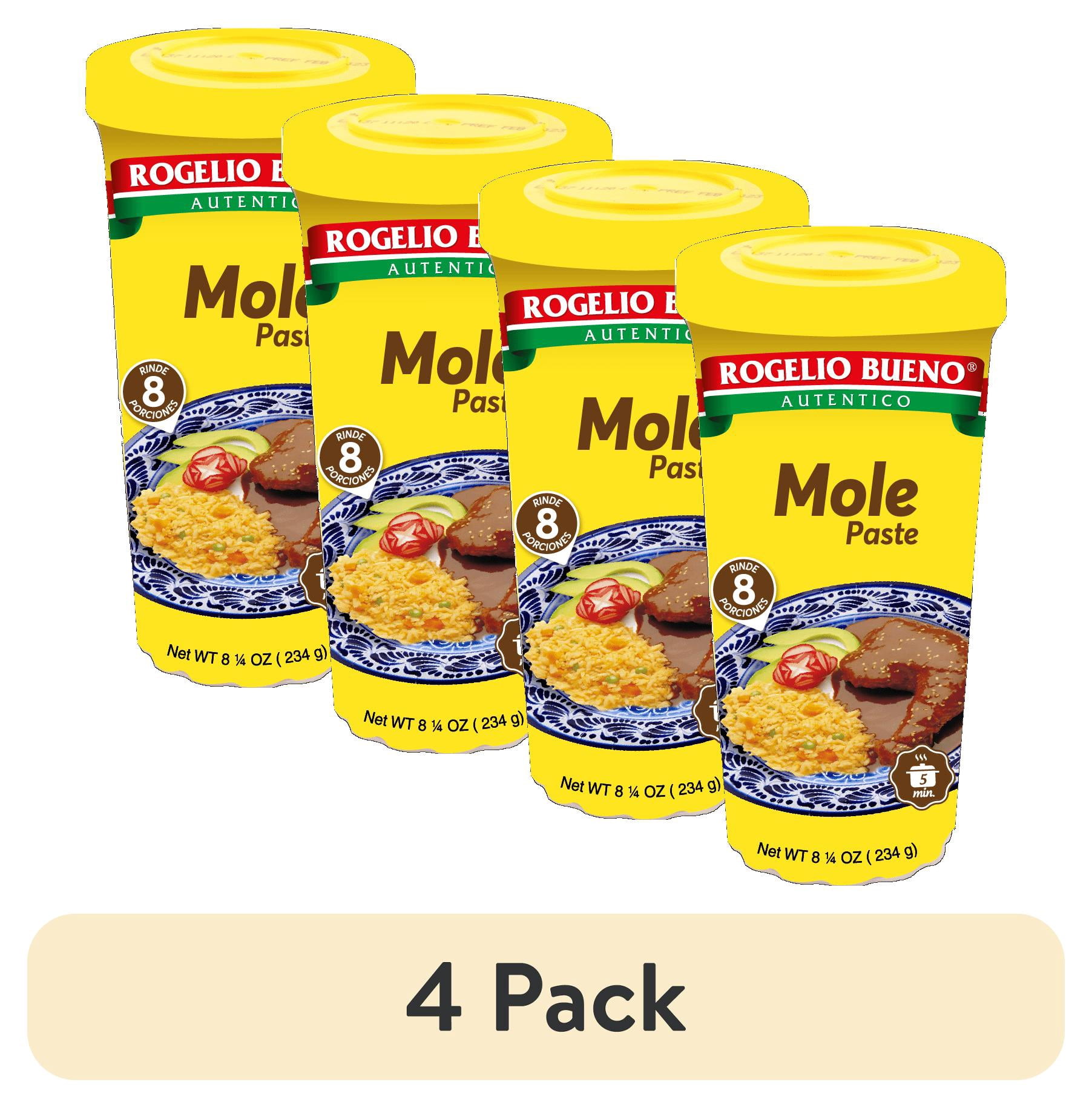 (4 pack) Rogelio Bueno Mexican Mole Condiment, 8.25 oz