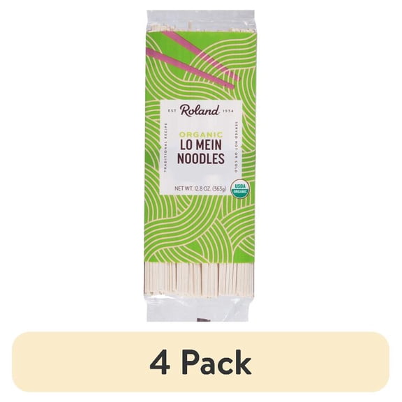 (4 pack) Roland Organic Lo Mein Noodles, 12.8 oz