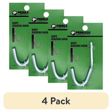 (4 pack) Rope Binding Hook, Zinc, Peerless Chain Company, #4730638