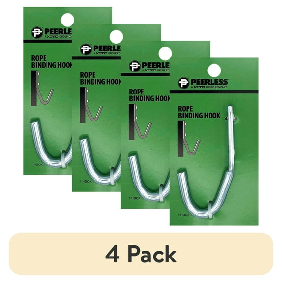 (4 pack) Rope Binding Hook, Zinc, Peerless Chain Company, #4730638