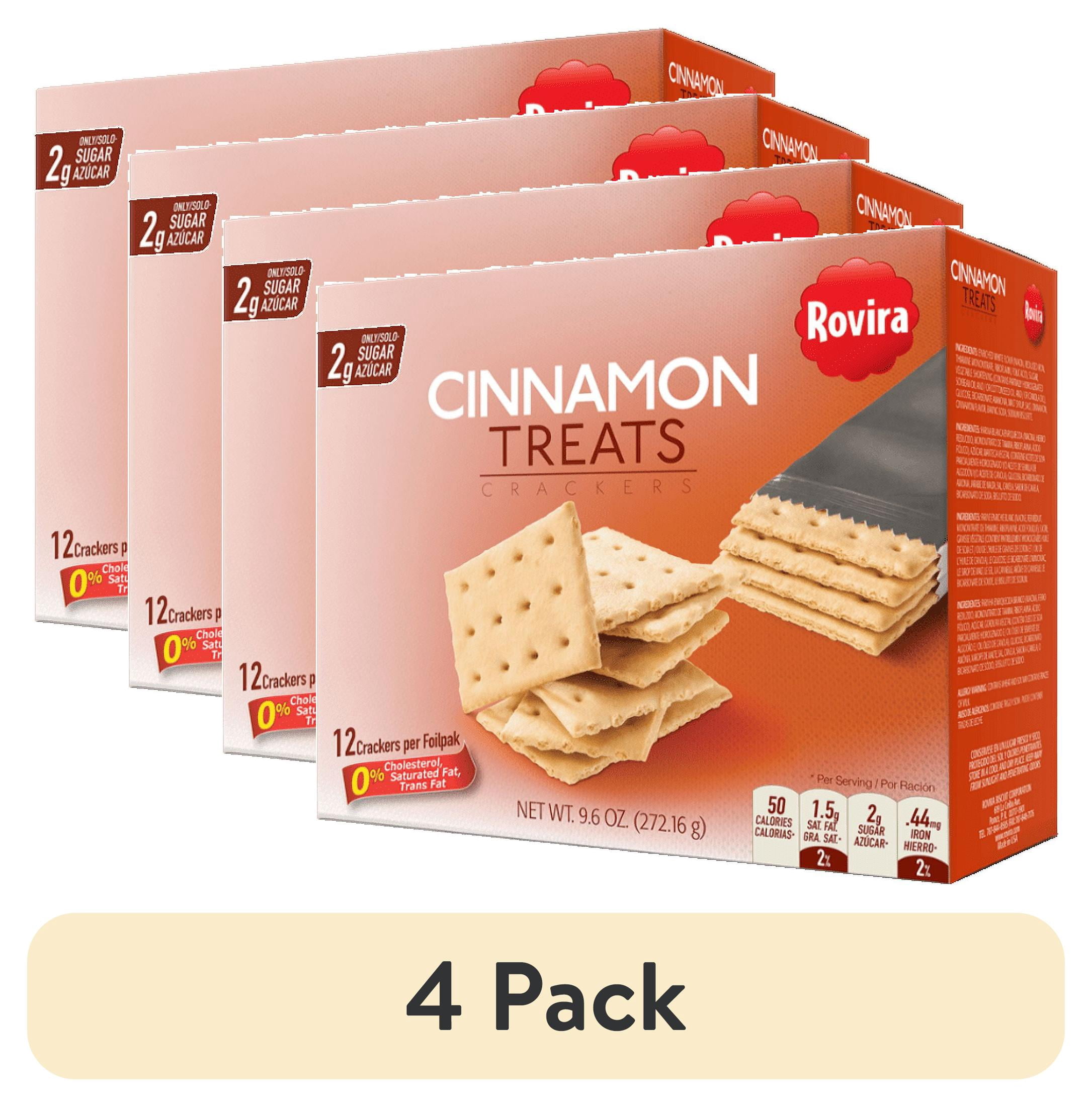 (4 pack) Rovira Cinnamon Treats Crackers, 9.6oz Box