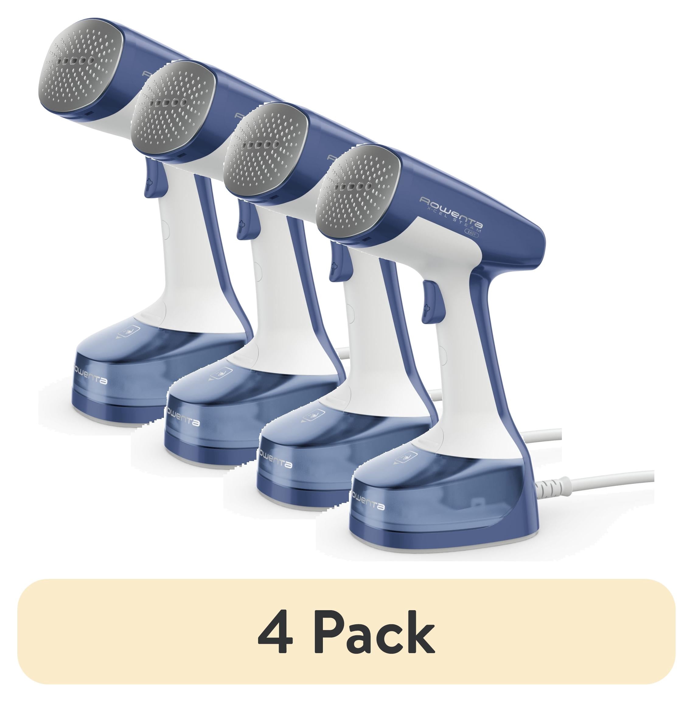 (4 pack) Rowenta X-Cel Easy Steam Handheld Garment Steamer, 1400 Watts, 5 oz Detachable Water Tank, Portable, 15-Second Heat Up, 8.5 ft Cord, Blue, DR7110U1