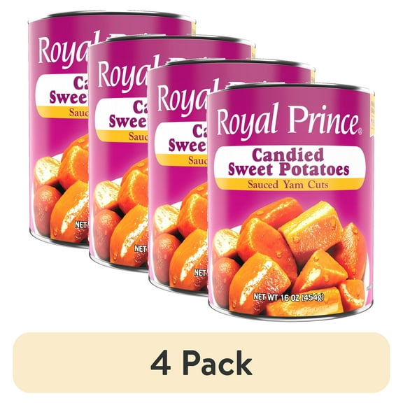(4 pack) Royal Prince Canned Candied Yams, 15.5 oz, Can