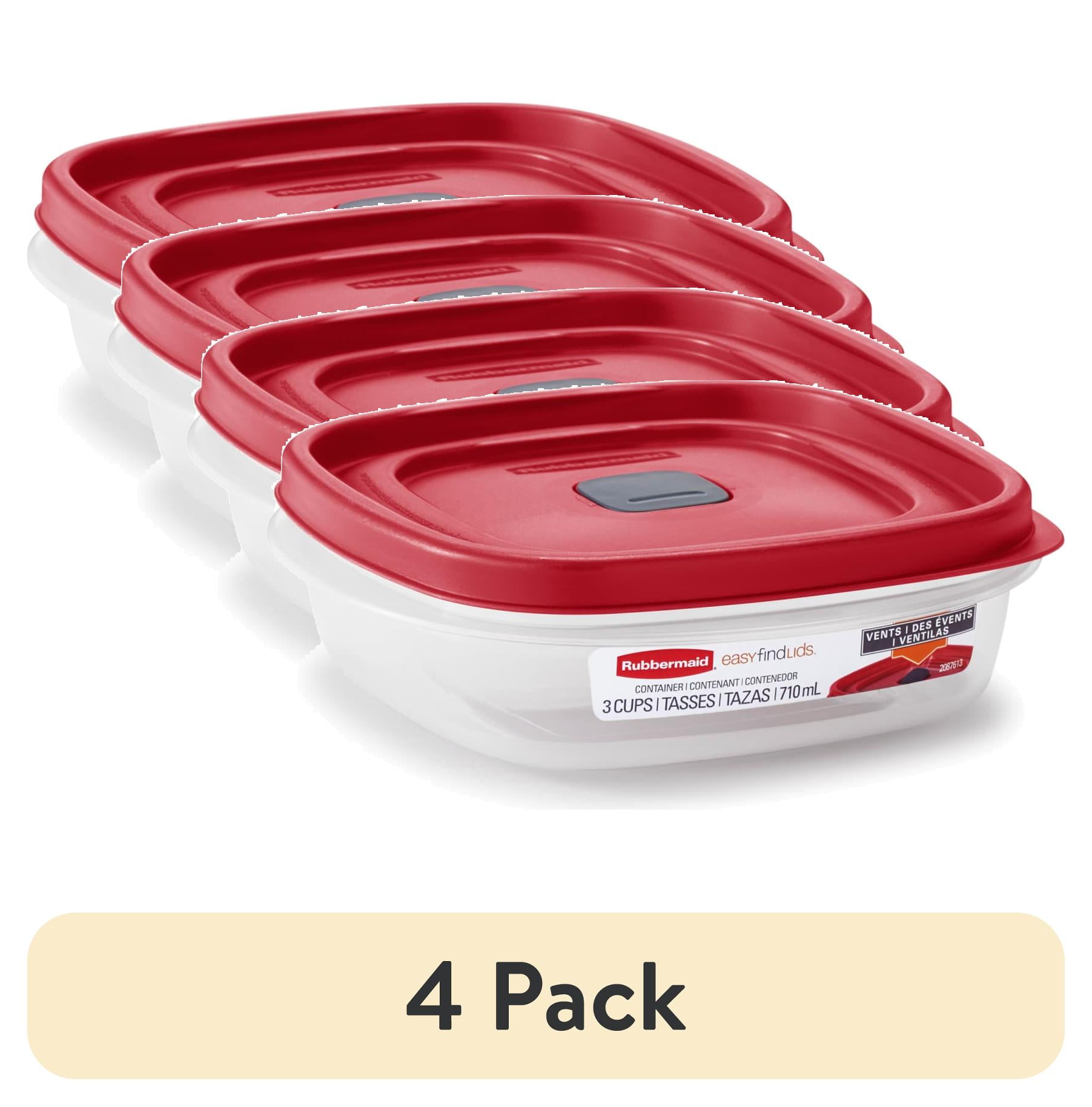 Rubbermaid EasyFindLids 3-Cup Food Storage Container, Vented