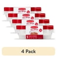 thumbnail image 1 of (4 pack) Rubbermaid TakeAlongs 4.0-Cup Rectangle Food Storage Containers, Ruby Red, 3 pack, 1 of 7
