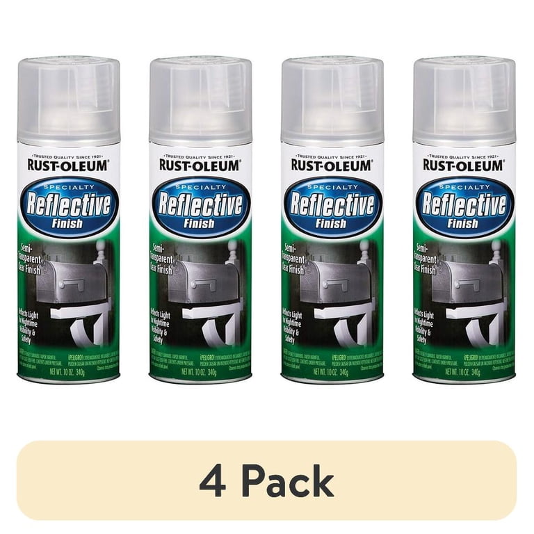 4 pack) Rust-Oleum 214944 Specialty Reflective Spray, 10 oz, Clear