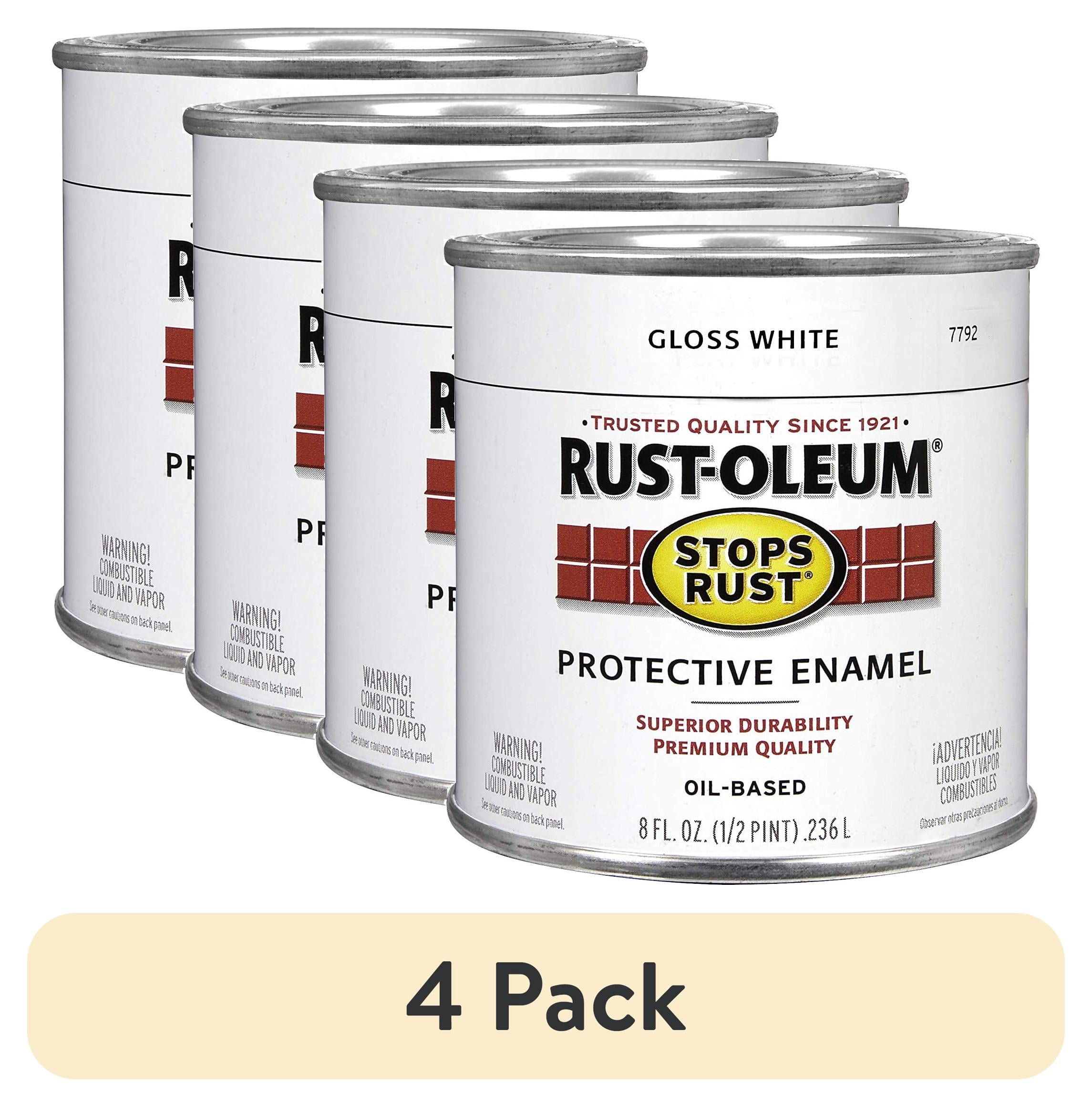 (4 pack) Rust-Oleum 7792 730 Stops Rust Gloss White Protective Enamel ...