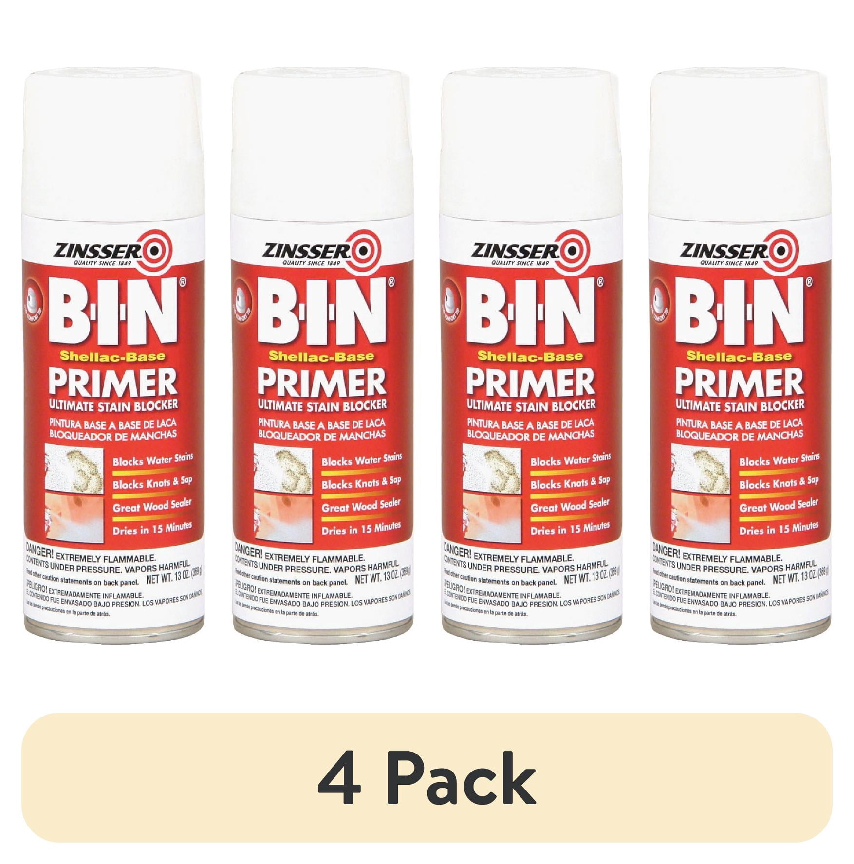 Shellac Rust Prevention (4 pack) Rust-Oleum Zinsser B-I-N Shellac-Base Primer Spray - Quick ...