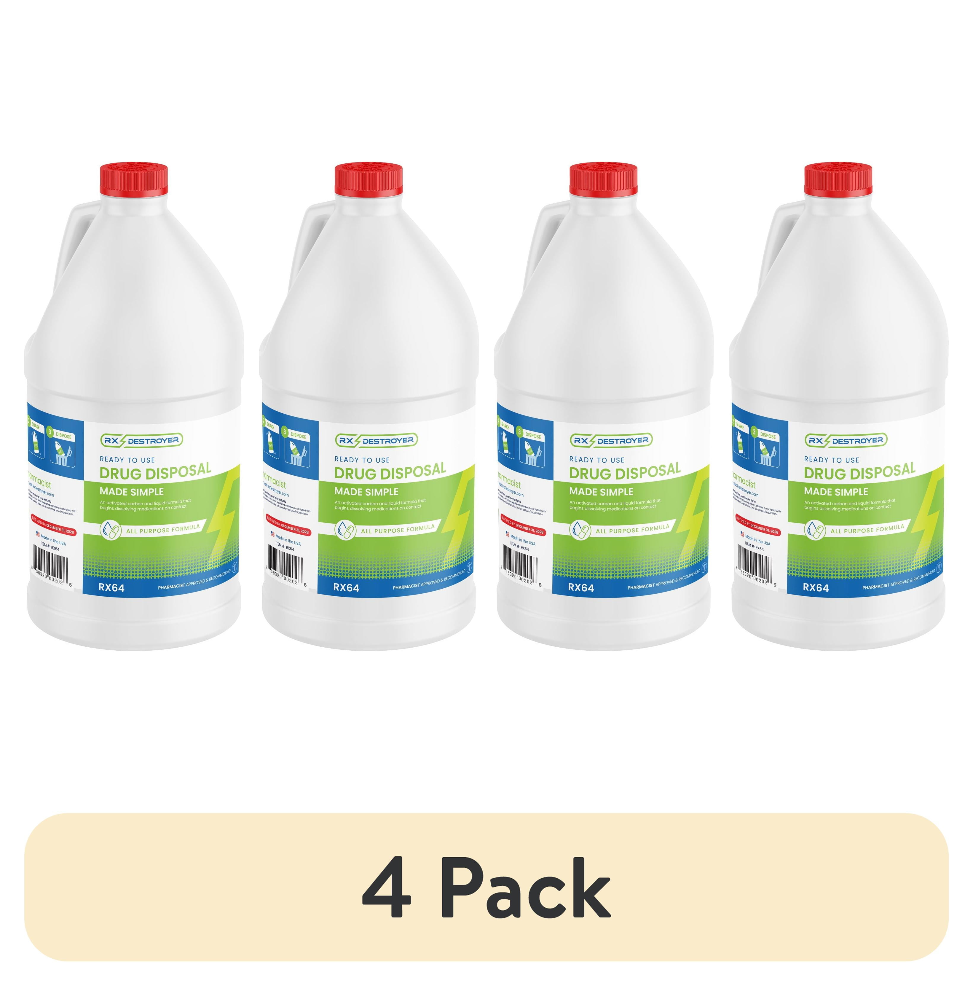 (4 pack) Rx Destroyer All-Purpose 64 oz. Drug Disposal System RX64 ...