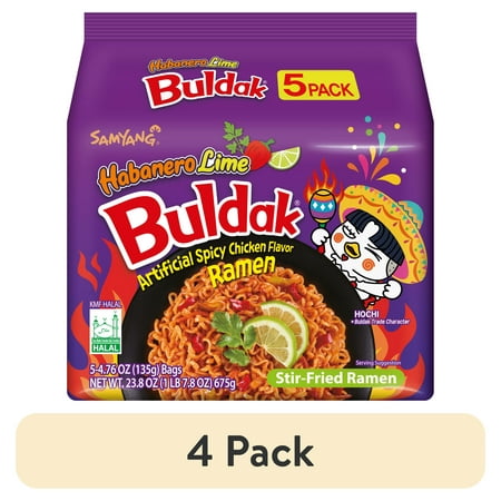 (4 pack) SAMYANG BULDAK HABANERO LIME RAMEN 5-pack