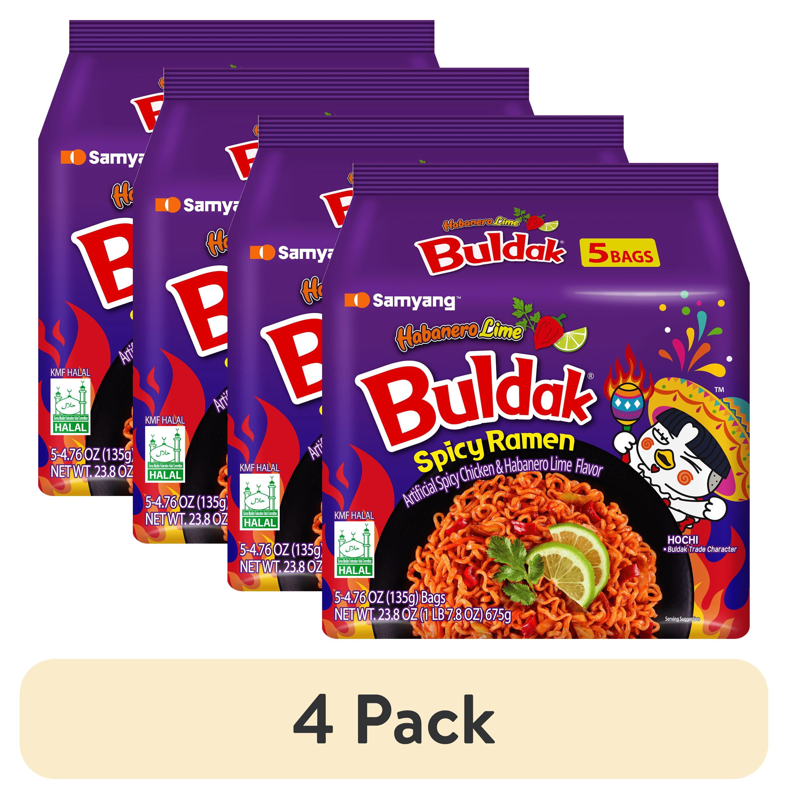4 pack) Samyang Spicy Hot Chicken Flavor Instant Ramen, 4.93 oz, 5