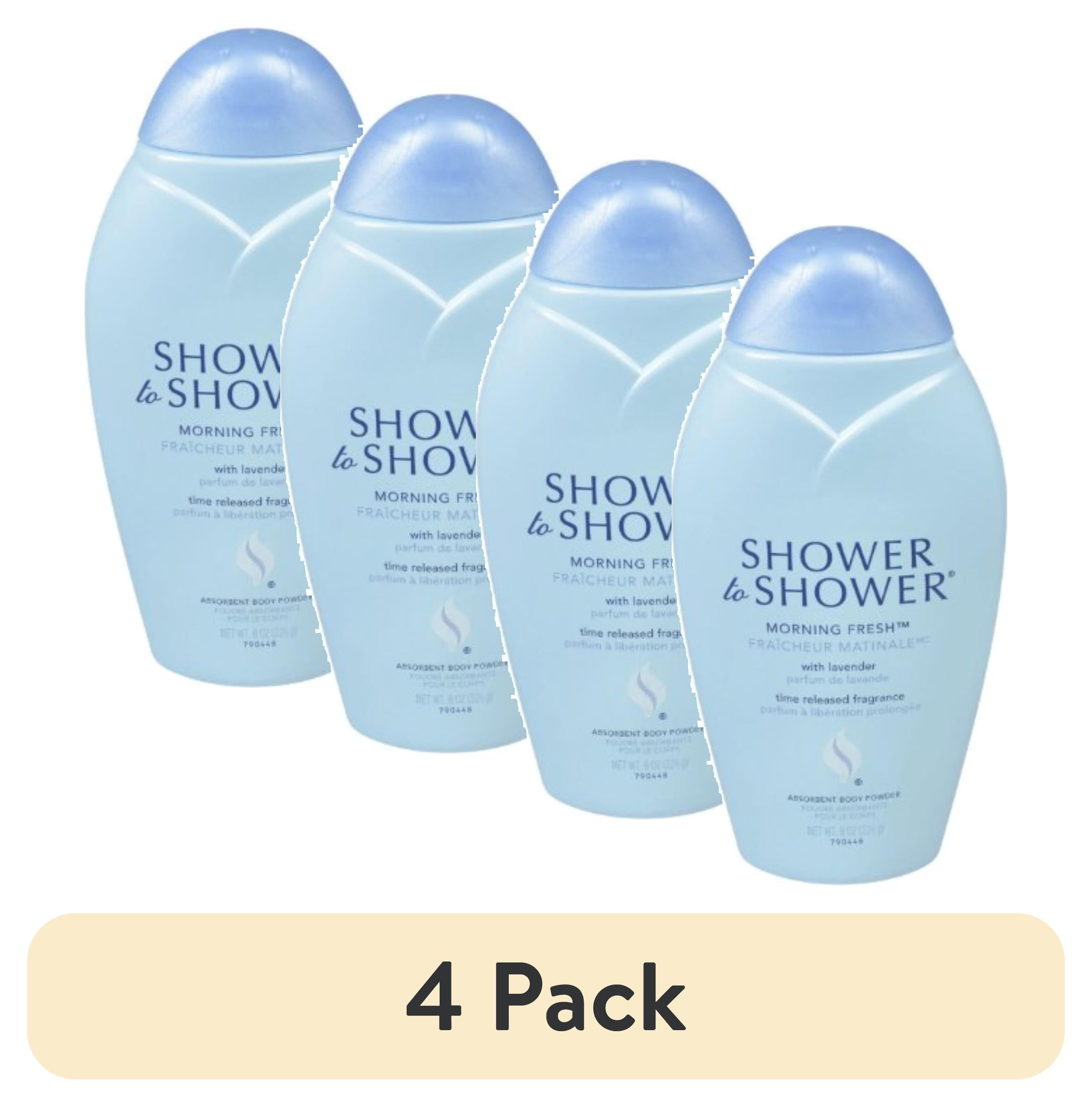 Shower Powder Container (4 pack) SHOWER TO SHOWER Body Powder Morning Fresh 8 oz - Walmart.com