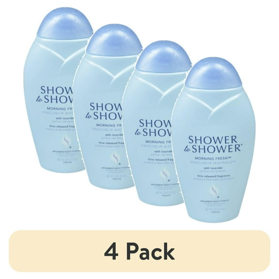 (4 pack) SHOWER TO SHOWER Body Powder Morning Fresh 8 oz